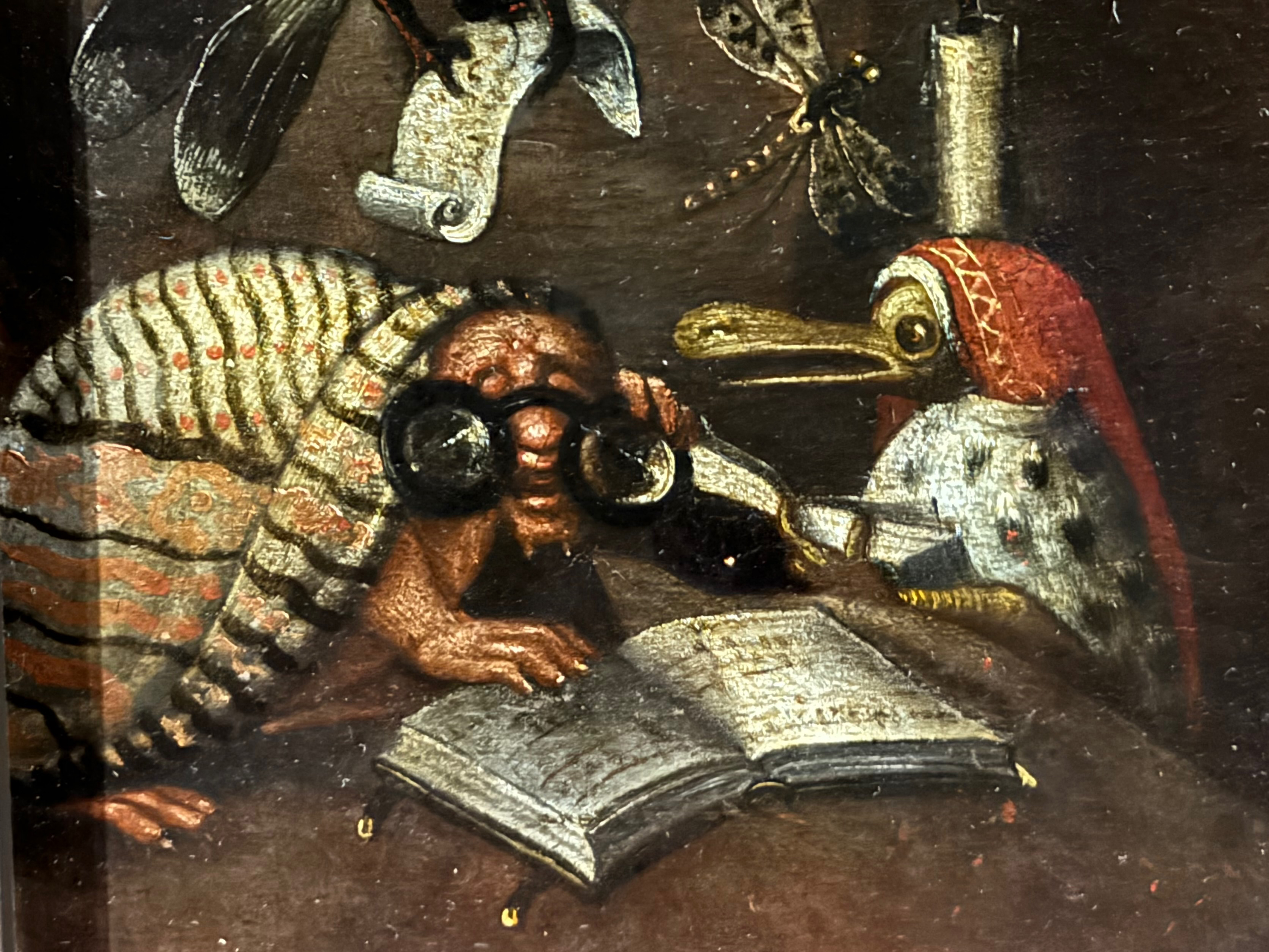 turtle wearing glasses reading a book