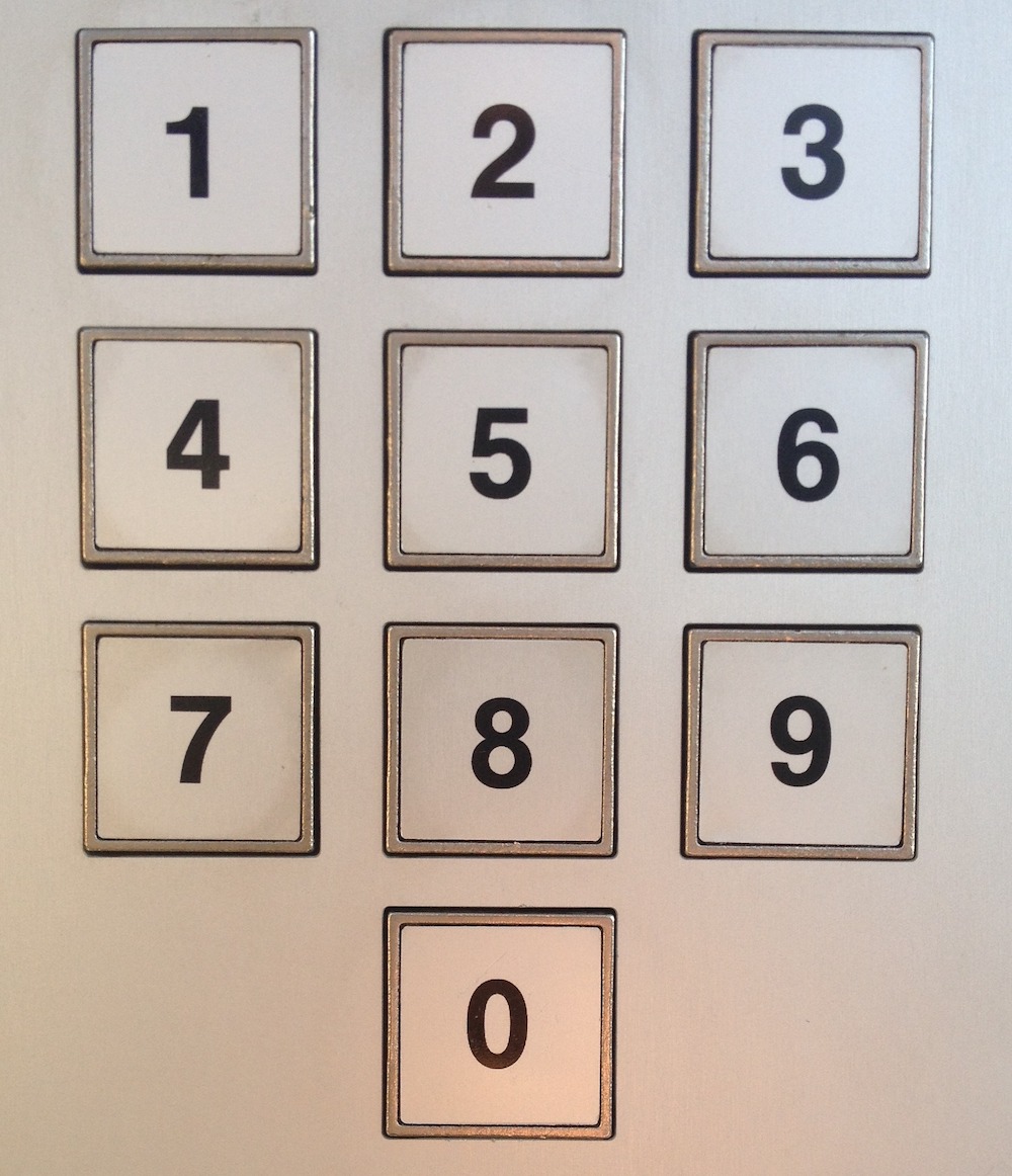 image of keypad 0-9