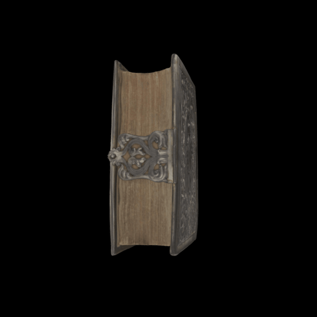 animated GIF of rotating Silver Bible